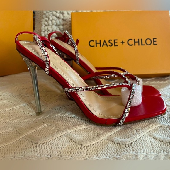 Chase + Chloe Shoes - NEW! Chase + Chloe Stiletto Sandals with Wrap Around Ankle Straps Women’s Size 9